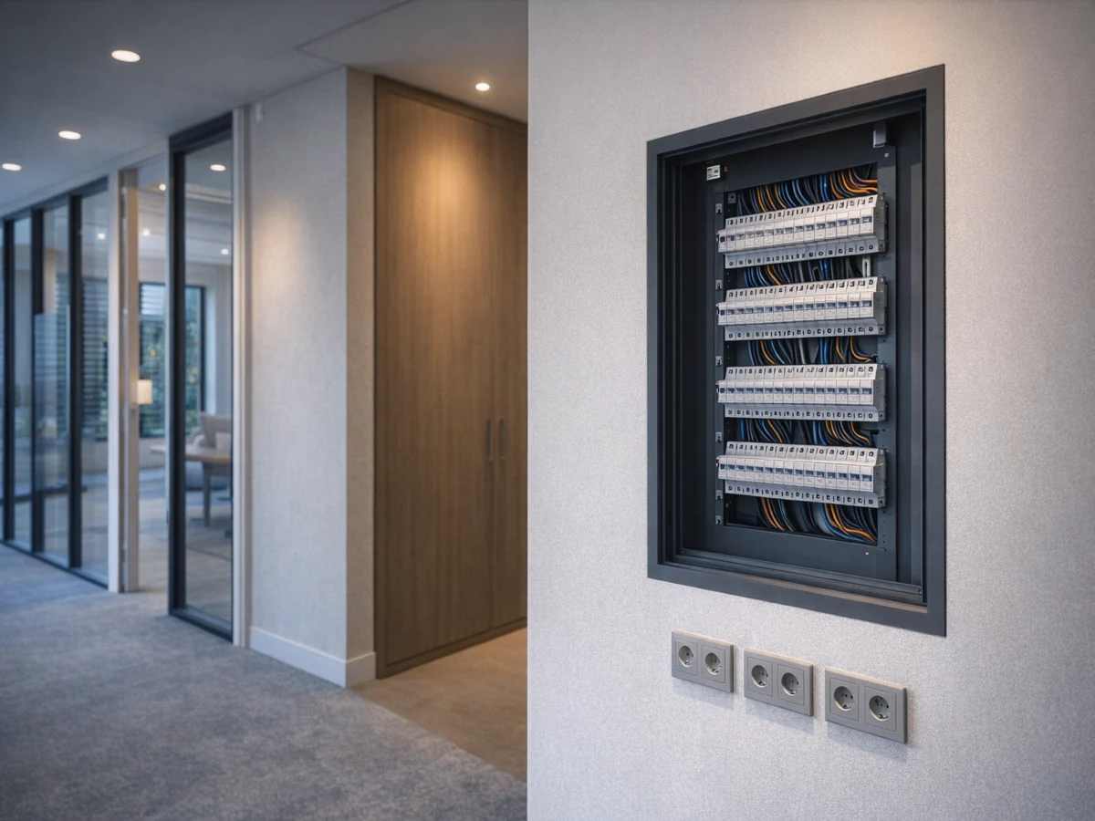Tableau electrique neuf installe dans des bureaux a Velizy