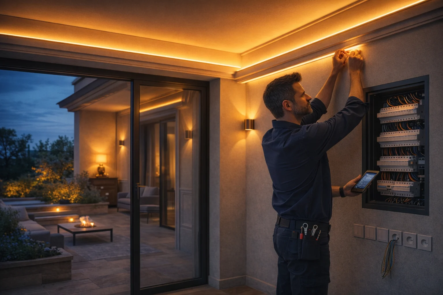Installation d'eclairage LED pour economiser l'energie