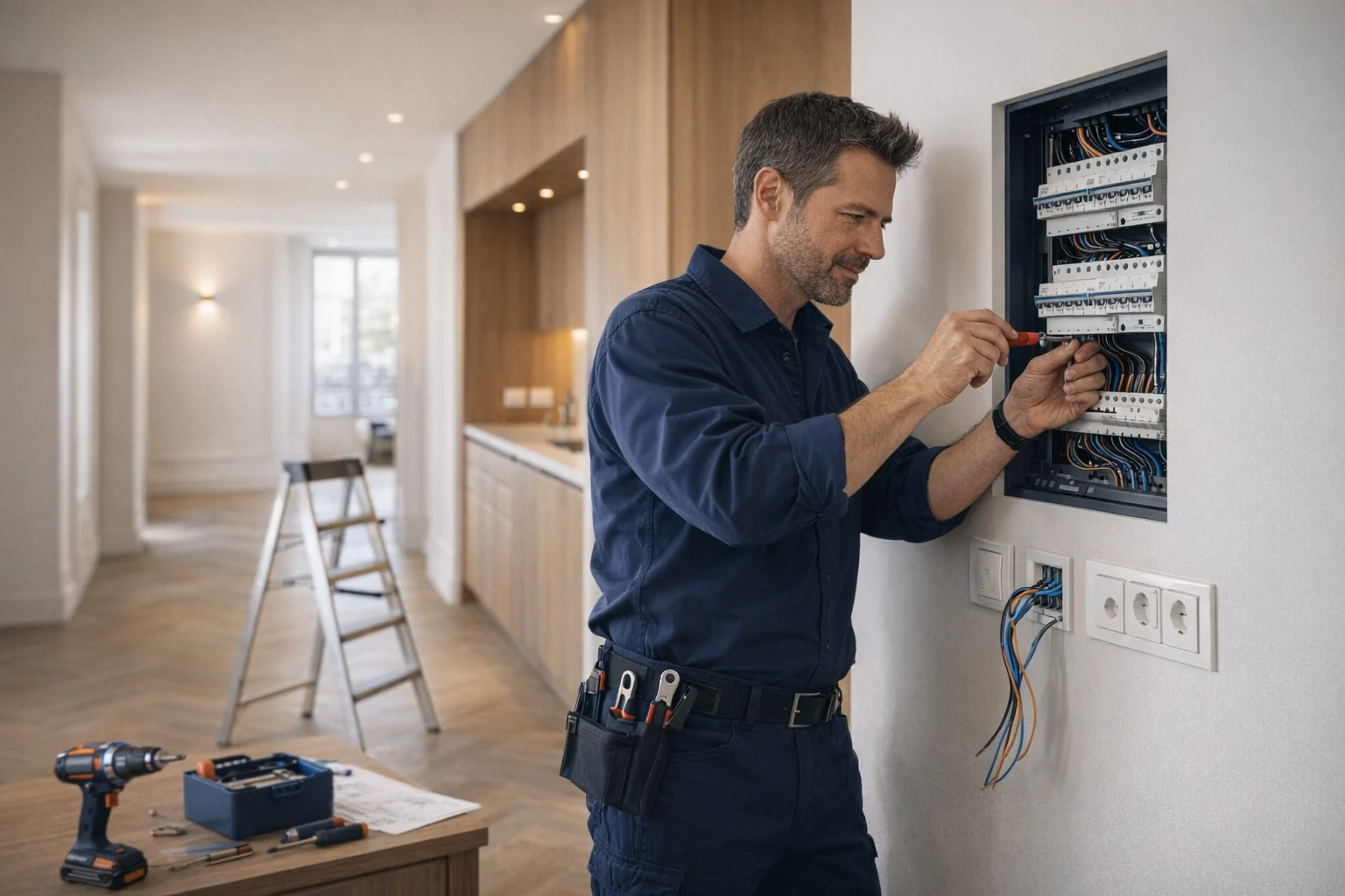 Installation electrique professionnelle dans une maison haut de gamme