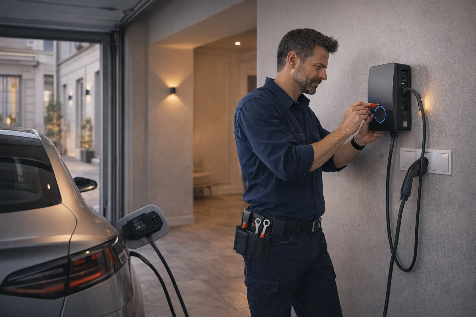 Installation d'une borne de recharge pour vehicule electrique